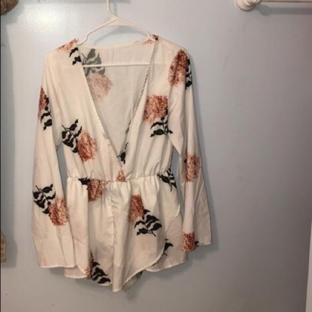 White Floral Romper